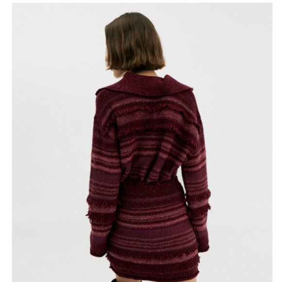 WNDERKAMMER Multi Yarn Knit Zip-up Purple Wool Sweater Top Size Small - Picture 11 of 11